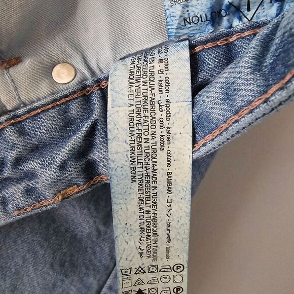 ZARA Cotton High-Rise Cropped Raw Hem Jeans Size 4 - Picture 3 of 4